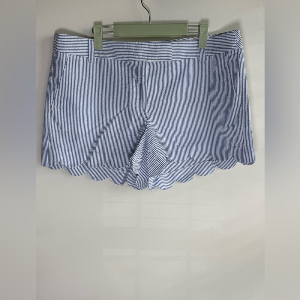 J. Crew buttercup hem seersucker shorts • NWT • women’s size 14